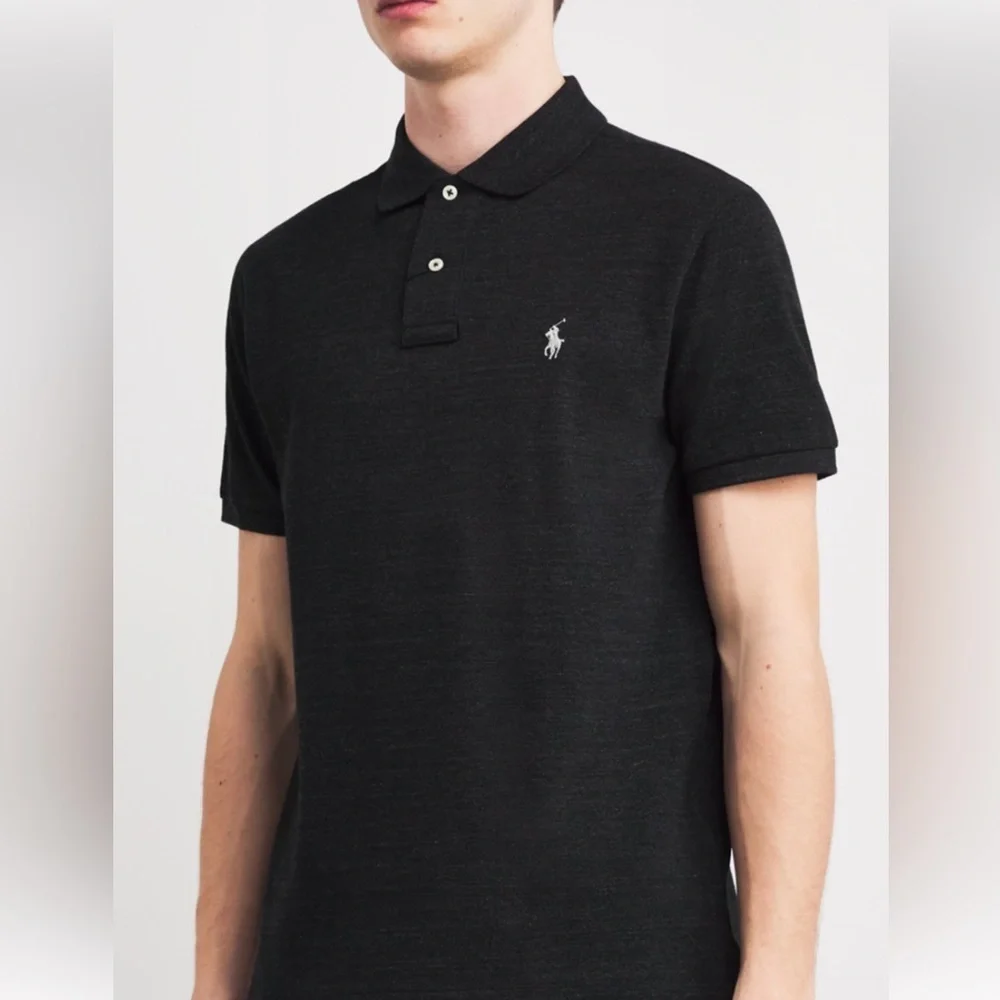 Ralph Lauren Classic Fit Performance Polo Shirt XL Heathered Dark Grey $165